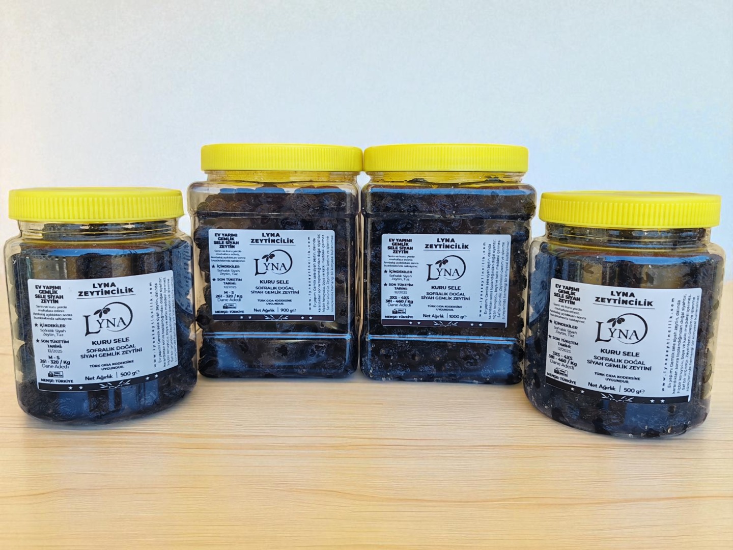 2024 Kuru Sele Gemlik Siyah Zeytin (M-S Boy, 261-320 Kalibre) -500gr