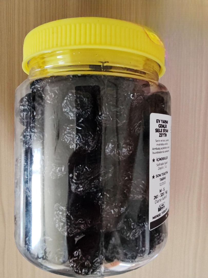 2024 Kuru Sele Gemlik Siyah Zeytin (M-S Boy, 261-320 Kalibre) -500gr